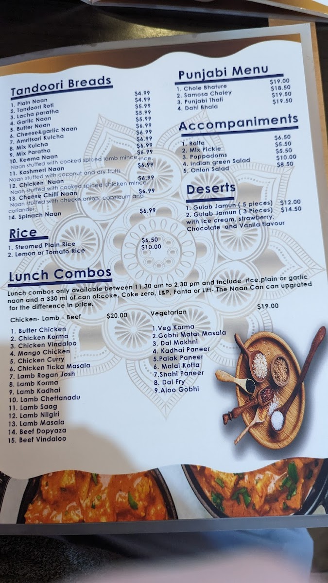 Menu Friends Cuisine Of India-1